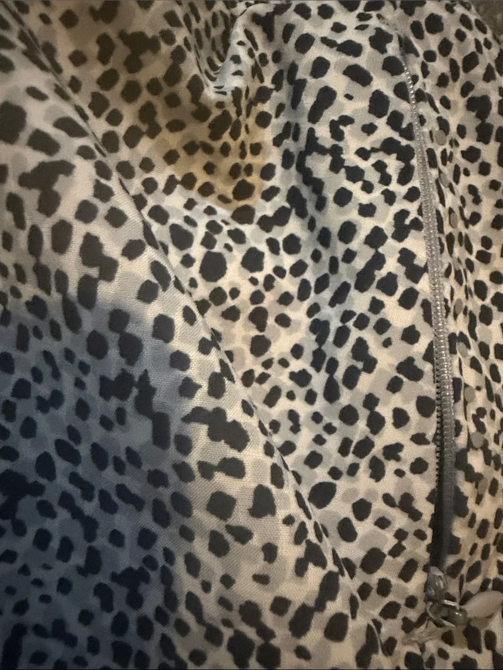 Black & Cream Abstract Spot Print Fabric Top
